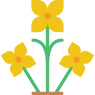 Ikon, tre gule blomster